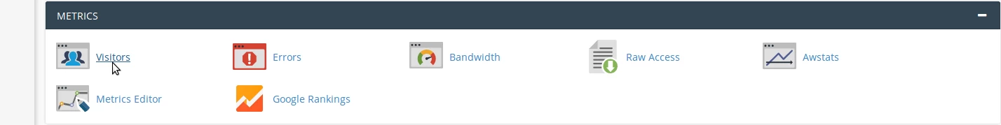 Verificare vizitatori din Metrics cPanel