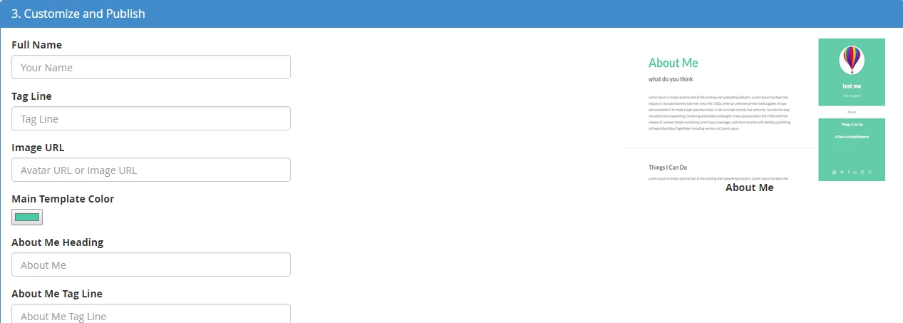 Customize and publish