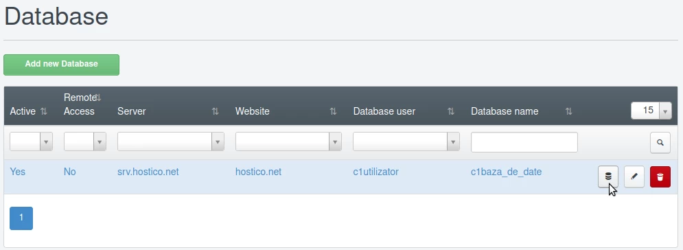 ispconfig access database