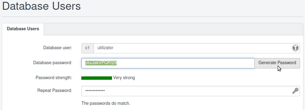 ispconfig create sql user